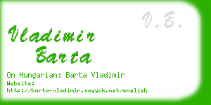 vladimir barta business card